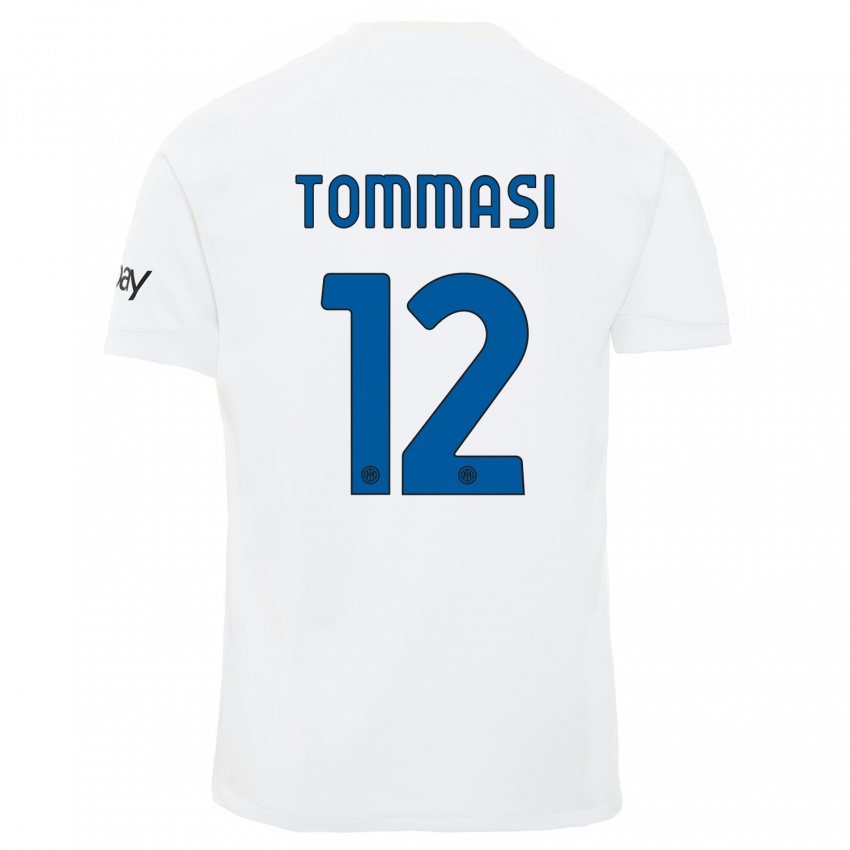 Hombre Camiseta Francesco Tommasi #12 Blanco 2ª Equipación 2023/24 La Camisa Perú