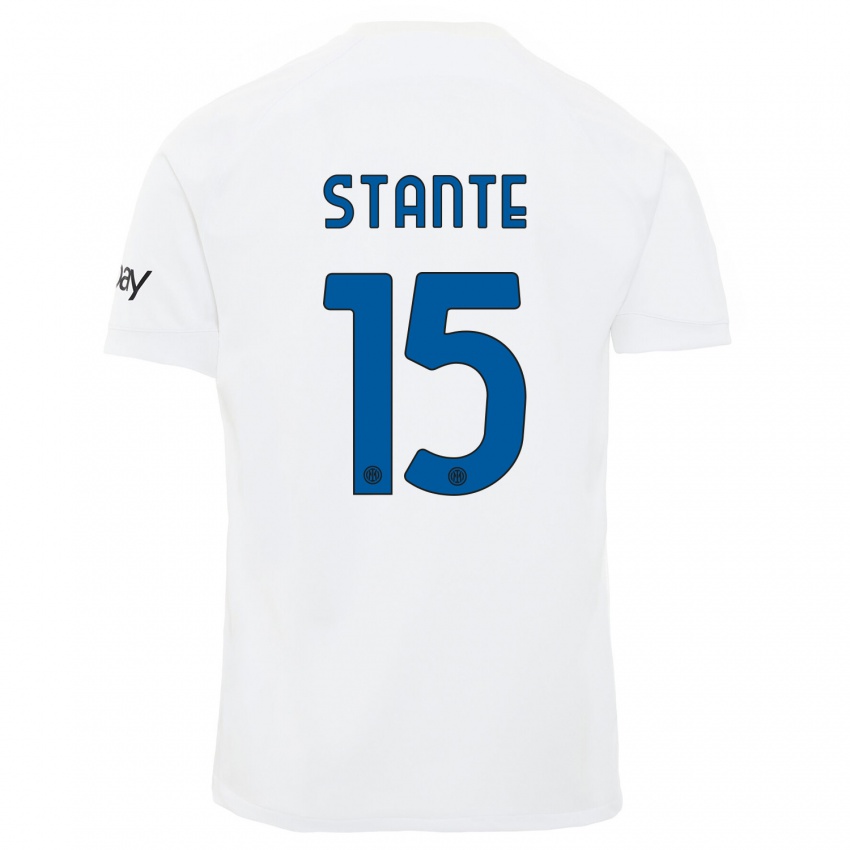 Hombre Camiseta Francesco Stante #15 Blanco 2ª Equipación 2023/24 La Camisa Perú