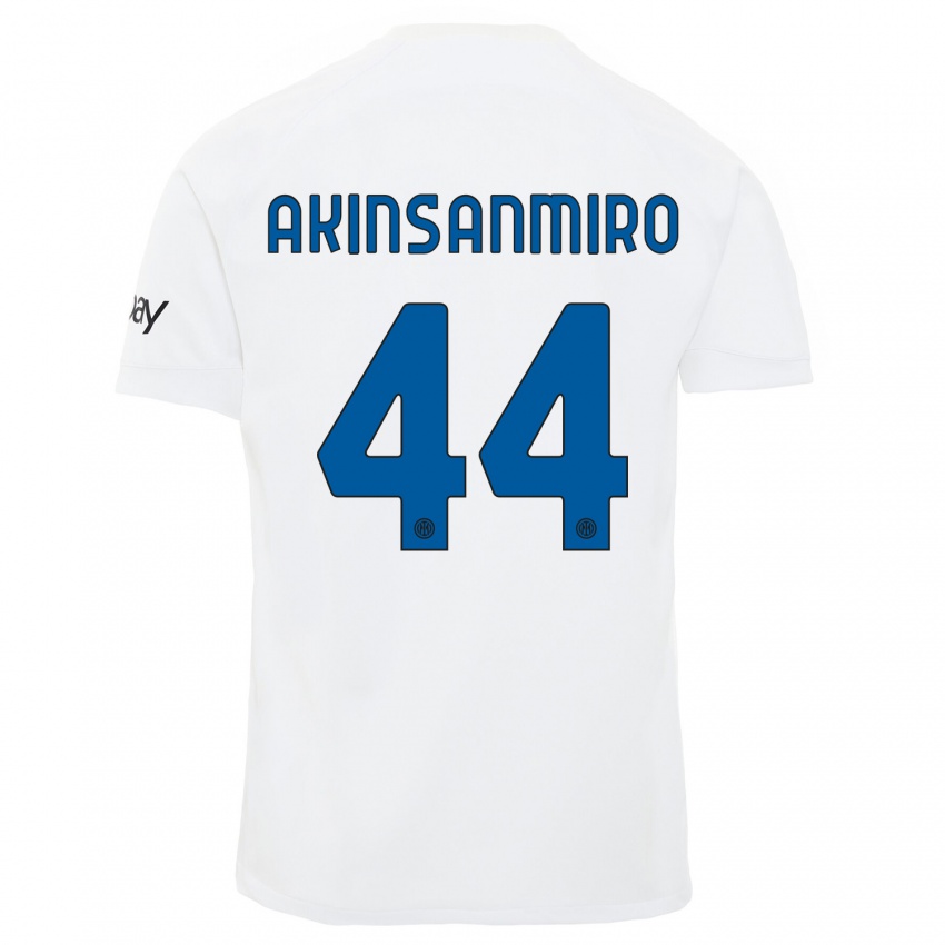 Hombre Camiseta Ebenezer Akinsanmiro #44 Blanco 2ª Equipación 2023/24 La Camisa Perú