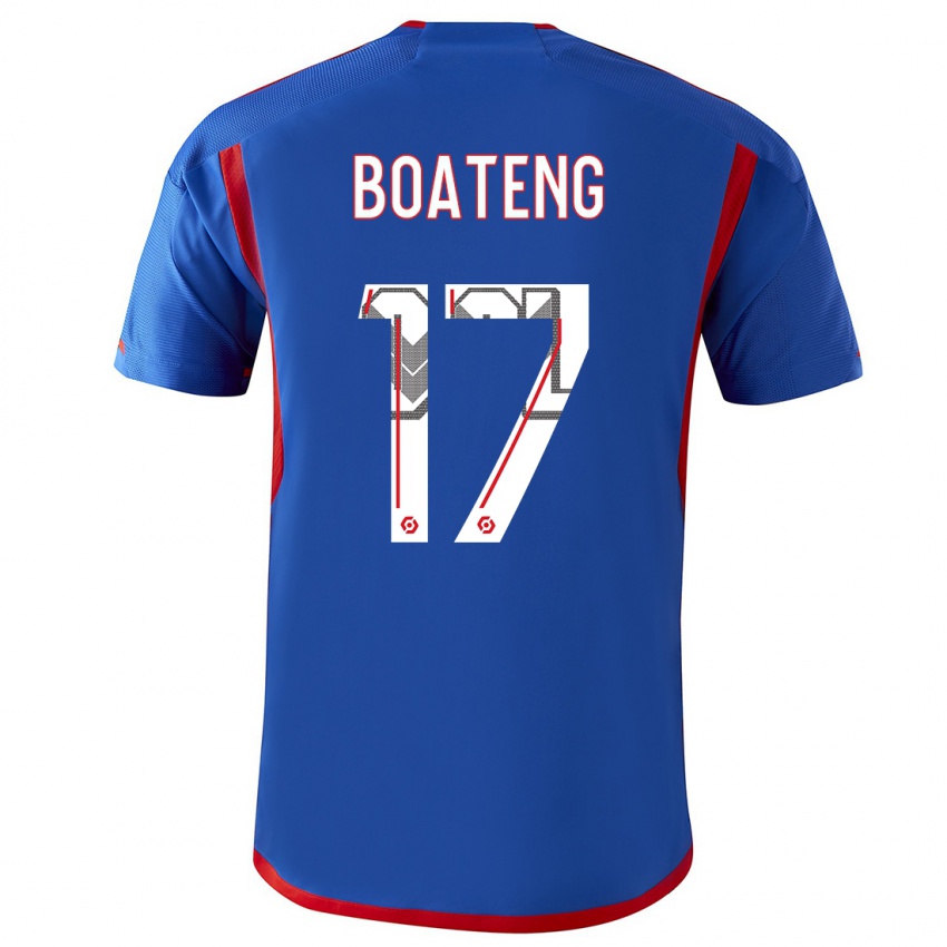 Hombre Camiseta Jerome Boateng #17 Azul Rojo 2ª Equipación 2023/24 La Camisa Perú