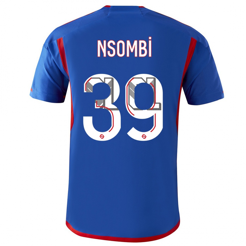 Hombre Camiseta Gael Nsombi #39 Azul Rojo 2ª Equipación 2023/24 La Camisa Perú