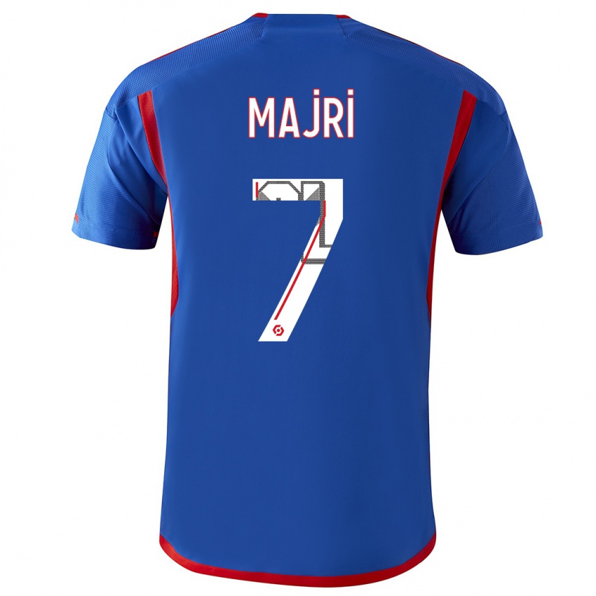 Hombre Camiseta Amel Majri #7 Azul Rojo 2ª Equipación 2023/24 La Camisa Perú