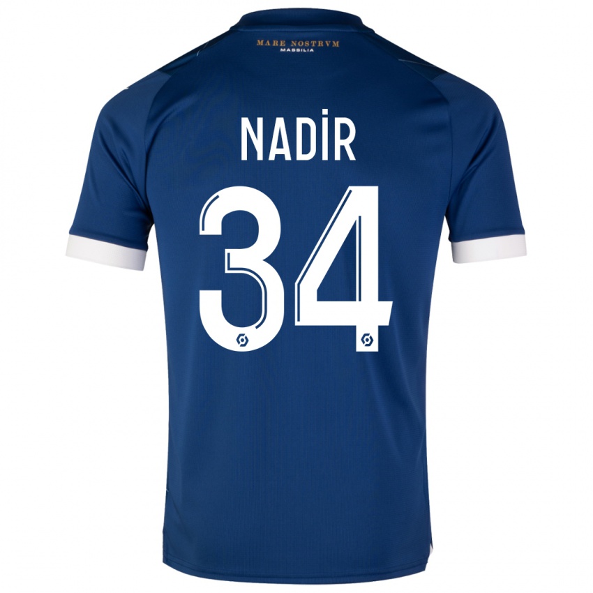 Hombre Camiseta Bilal Nadir #34 Azul Oscuro 2ª Equipación 2023/24 La Camisa Perú