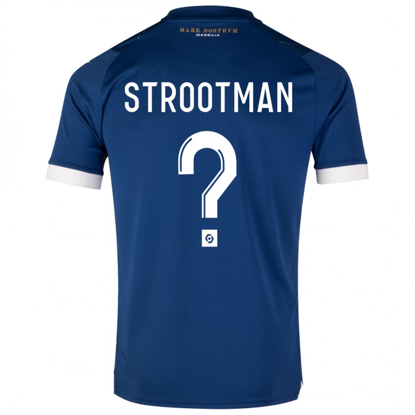 Hombre Camiseta Kevin Strootman #0 Azul Oscuro 2ª Equipación 2023/24 La Camisa Perú