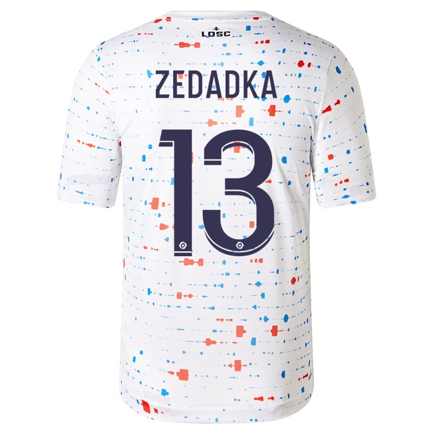 Hombre Camiseta Akim Zedadka #13 Blanco 2ª Equipación 2023/24 La Camisa Perú