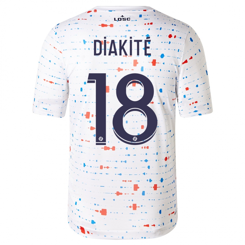 Hombre Camiseta Bafode Diakite #18 Blanco 2ª Equipación 2023/24 La Camisa Perú