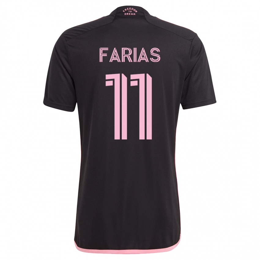Hombre Camiseta Facundo Farías #11 Negro 2ª Equipación 2023/24 La Camisa Perú