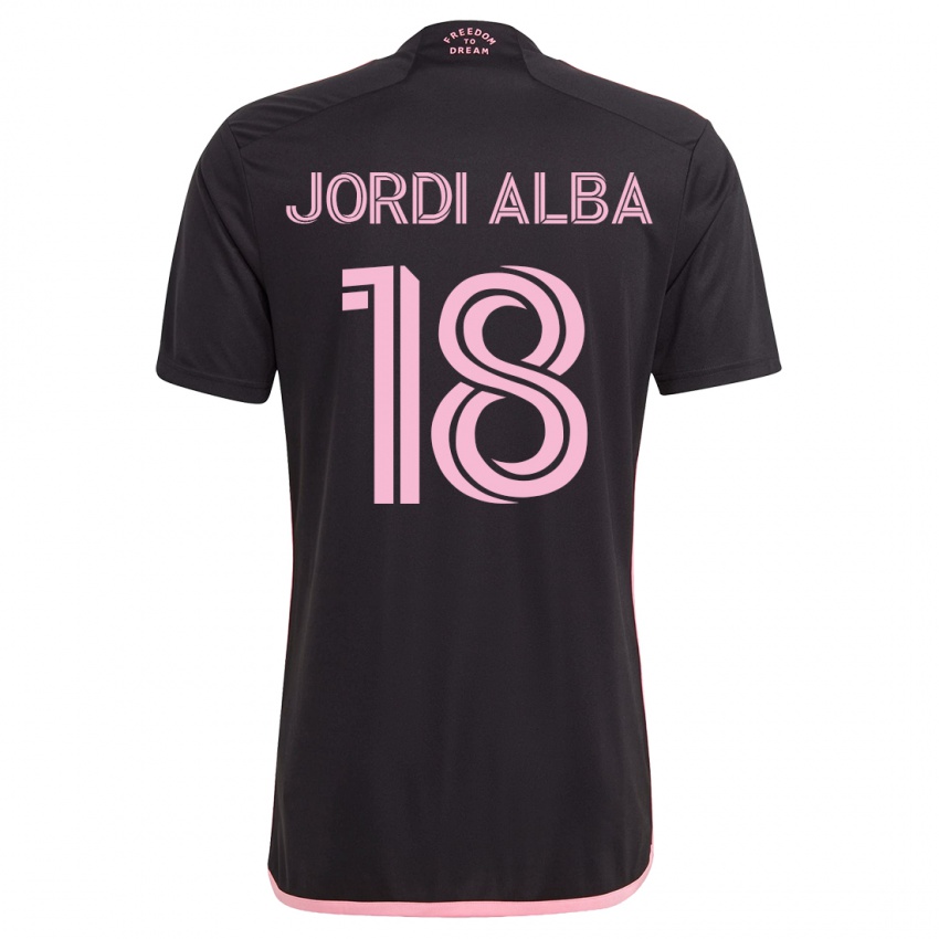 Hombre Camiseta Jordi Alba #18 Negro 2ª Equipación 2023/24 La Camisa Perú