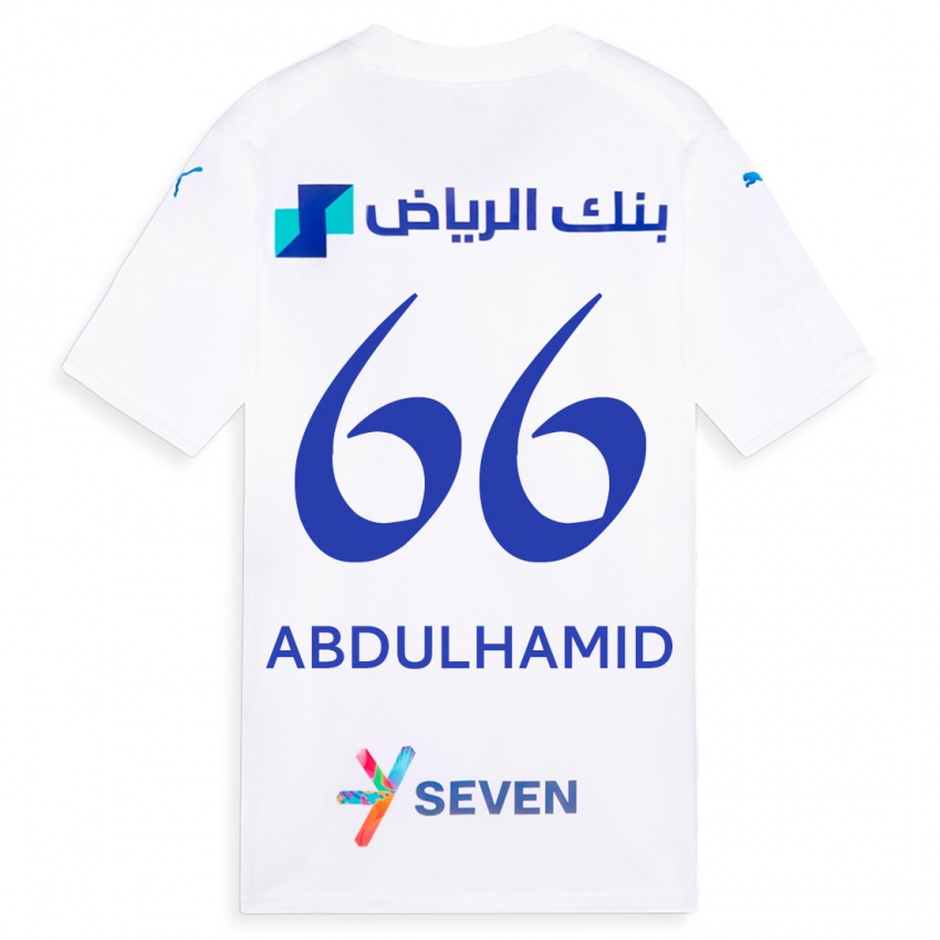 Hombre Camiseta Saud Abdulhamid #66 Blanco 2ª Equipación 2023/24 La Camisa Perú