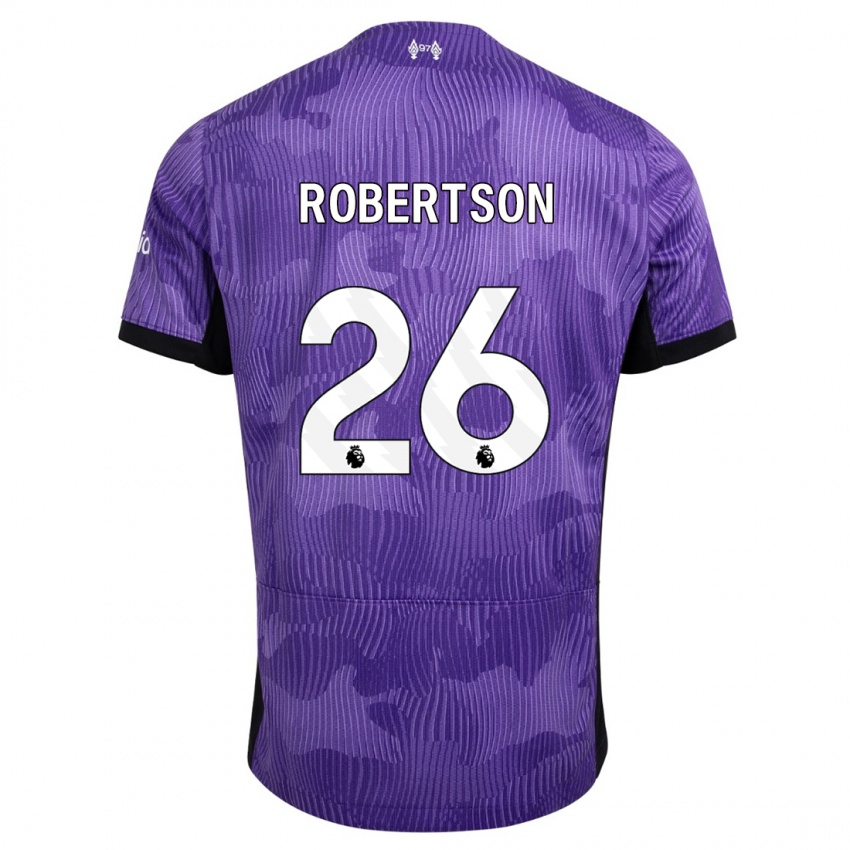 Hombre Camiseta Andrew Robertson #26 Púrpura Equipación Tercera 2023/24 La Camisa Perú