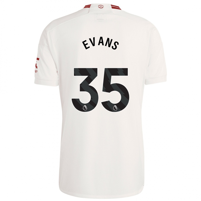 Hombre Camiseta Jonny Evans #35 Blanco Equipación Tercera 2023/24 La Camisa Perú