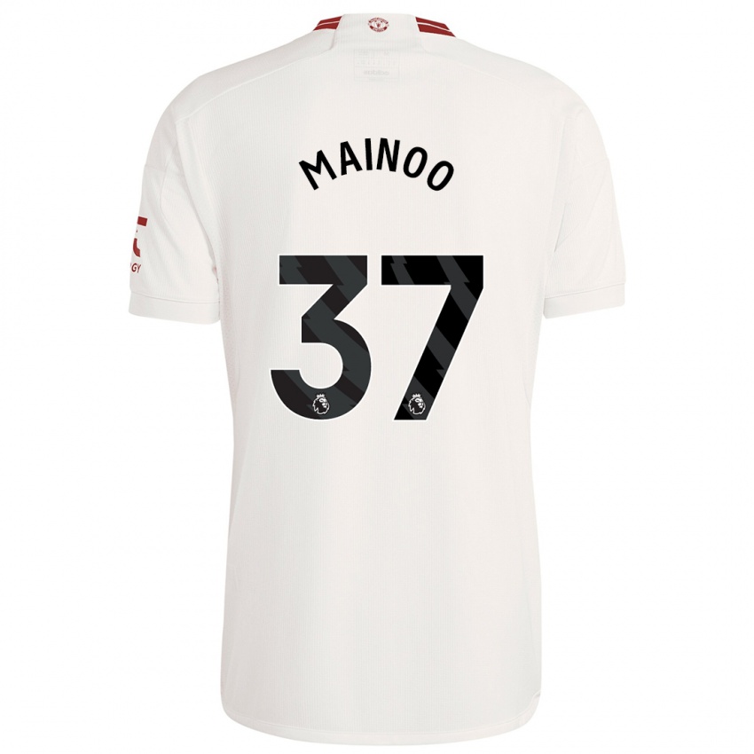 Hombre Camiseta Kobbie Mainoo #37 Blanco Equipación Tercera 2023/24 La Camisa Perú