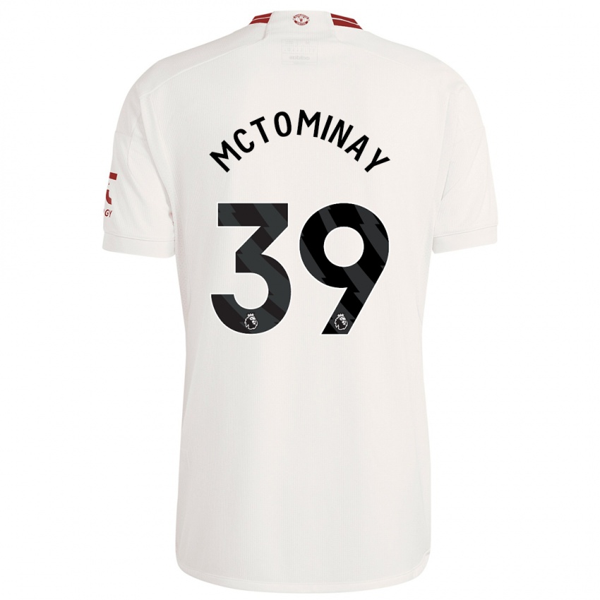 Hombre Camiseta Scott Mctominay #39 Blanco Equipación Tercera 2023/24 La Camisa Perú