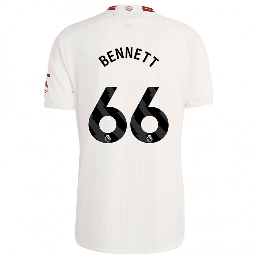 Hombre Camiseta Rhys Bennett #66 Blanco Equipación Tercera 2023/24 La Camisa Perú