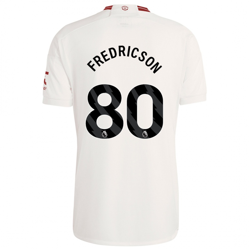 Hombre Camiseta Tyler Fredricson #80 Blanco Equipación Tercera 2023/24 La Camisa Perú