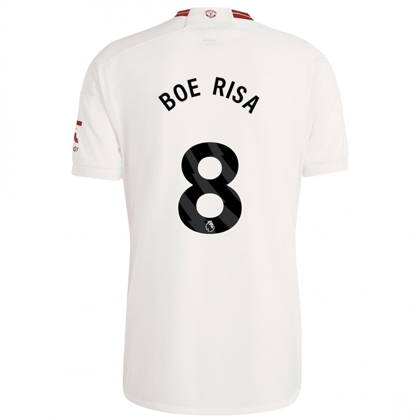 Hombre Camiseta Vilde Boe Risa #8 Blanco Equipación Tercera 2023/24 La Camisa Perú