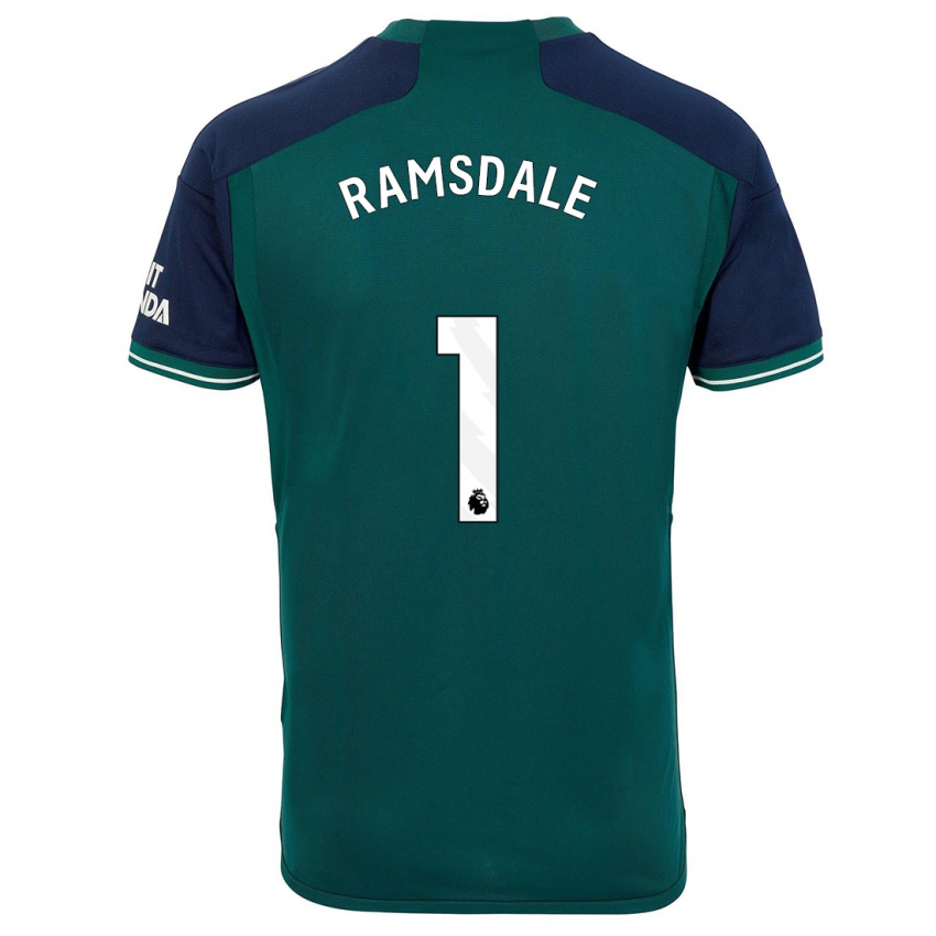 Hombre Camiseta Aaron Ramsdale #1 Verde Equipación Tercera 2023/24 La Camisa Perú