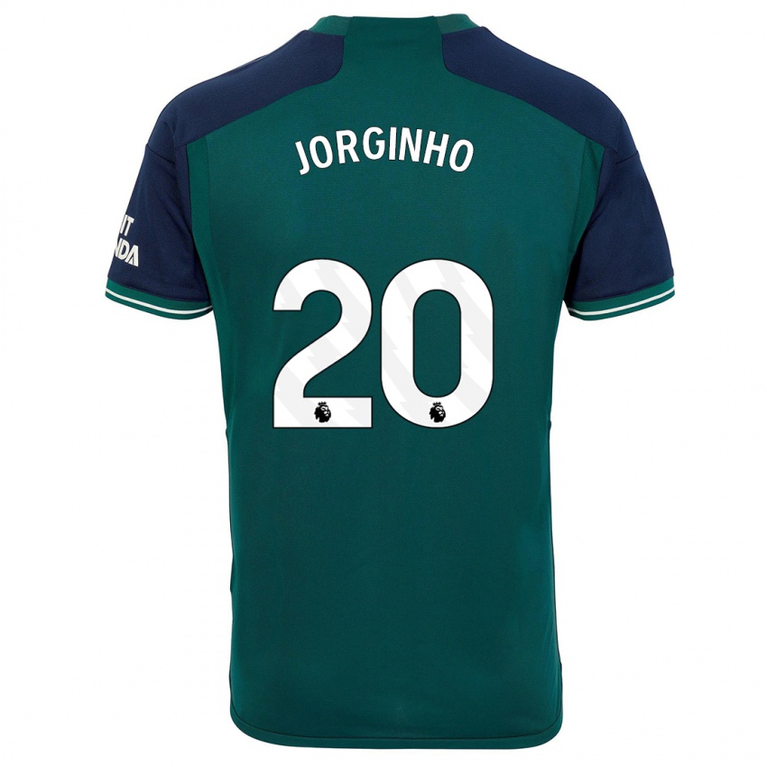 Hombre Camiseta Jorginho #20 Verde Equipación Tercera 2023/24 La Camisa Perú