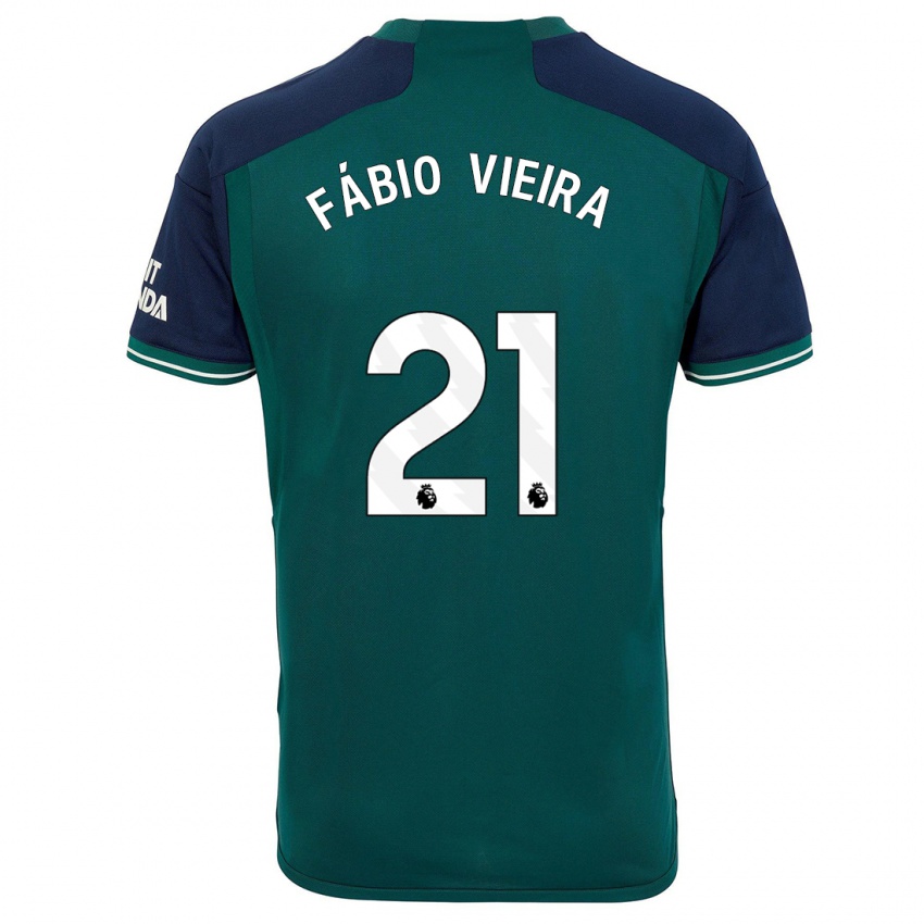 Hombre Camiseta Fabio Vieira #21 Verde Equipación Tercera 2023/24 La Camisa Perú