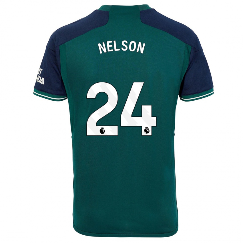 Hombre Camiseta Reiss Nelson #24 Verde Equipación Tercera 2023/24 La Camisa Perú