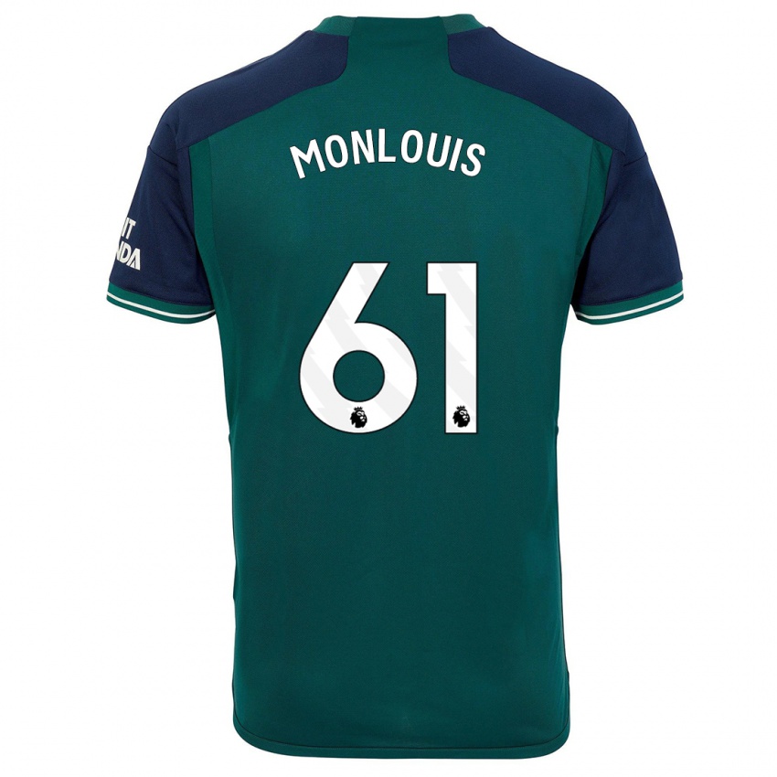 Hombre Camiseta Zane Monlouis #61 Verde Equipación Tercera 2023/24 La Camisa Perú