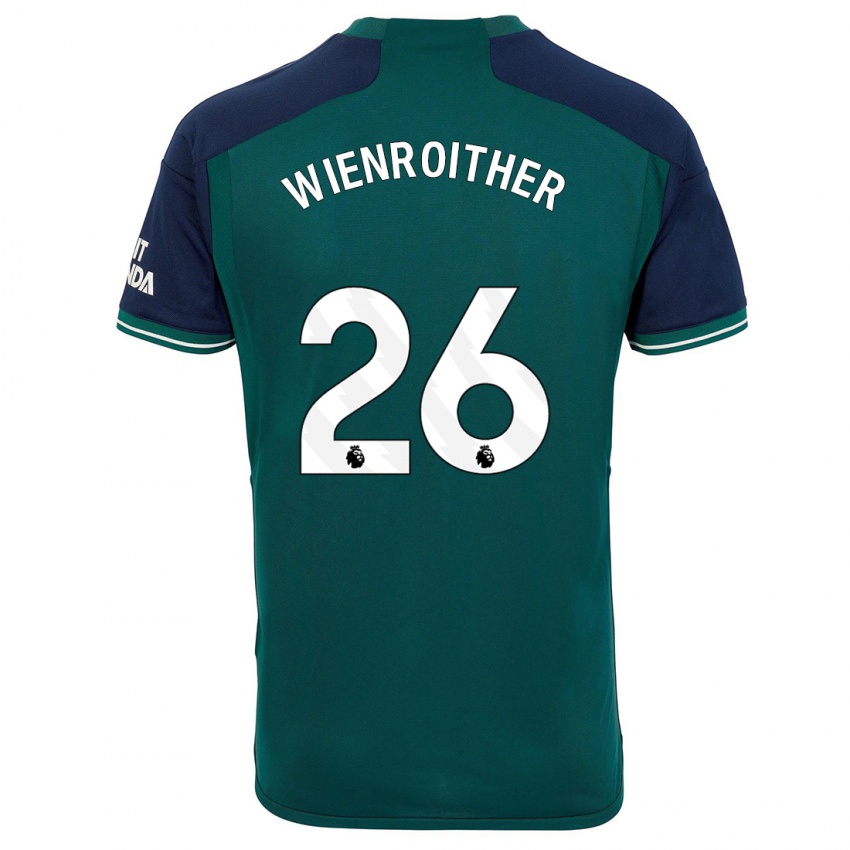 Hombre Camiseta Laura Wienroither #26 Verde Equipación Tercera 2023/24 La Camisa Perú