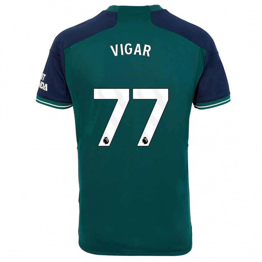 Hombre Camiseta Billy Vigar #77 Verde Equipación Tercera 2023/24 La Camisa Perú