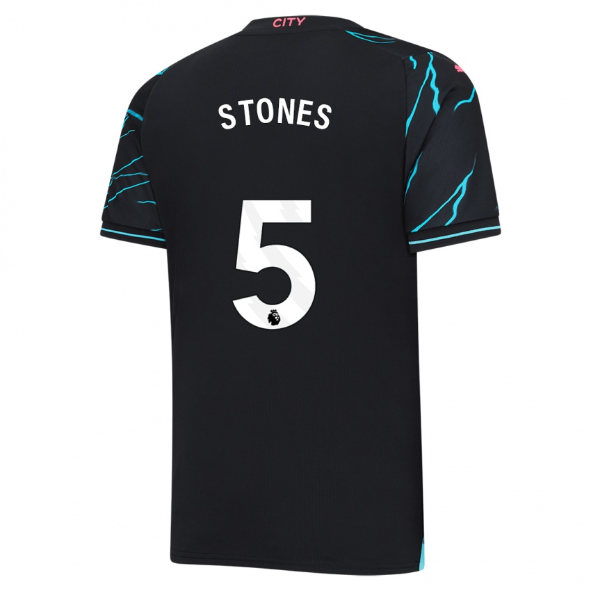 Hombre Camiseta John Stones #5 Azul Oscuro Equipación Tercera 2023/24 La Camisa Perú