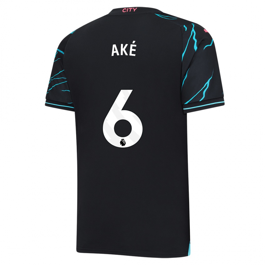 Hombre Camiseta Nathan Ake #6 Azul Oscuro Equipación Tercera 2023/24 La Camisa Perú