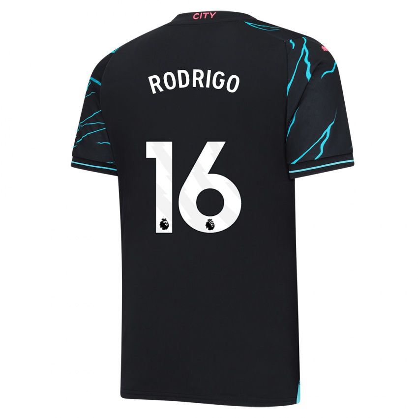 Hombre Camiseta Rodrigo Hernandez #16 Azul Oscuro Equipación Tercera 2023/24 La Camisa Perú