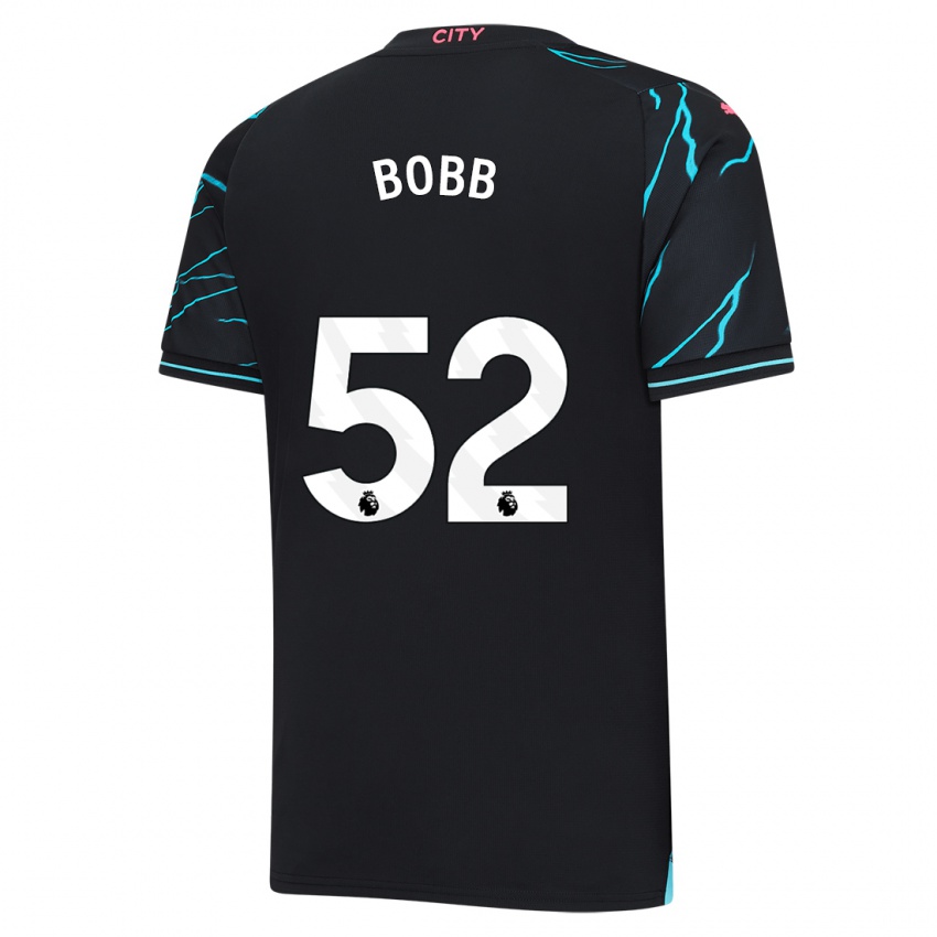 Hombre Camiseta Oscar Bobb #52 Azul Oscuro Equipación Tercera 2023/24 La Camisa Perú