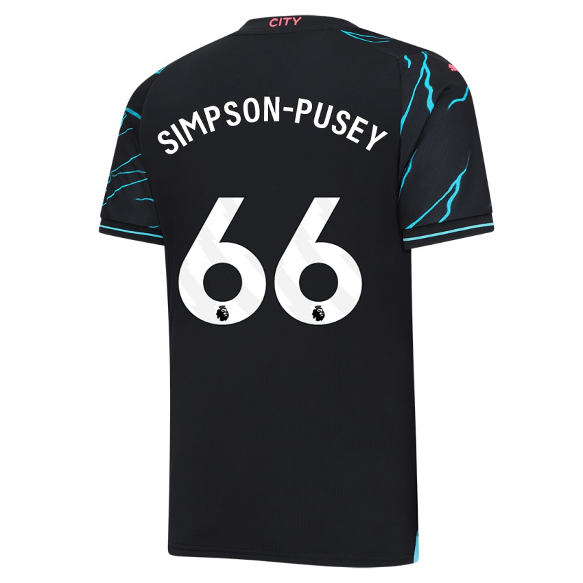 Hombre Camiseta Jahmai Simpson-Pusey #66 Azul Oscuro Equipación Tercera 2023/24 La Camisa Perú