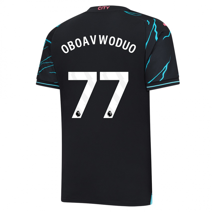 Hombre Camiseta Justin Oboavwoduo #77 Azul Oscuro Equipación Tercera 2023/24 La Camisa Perú