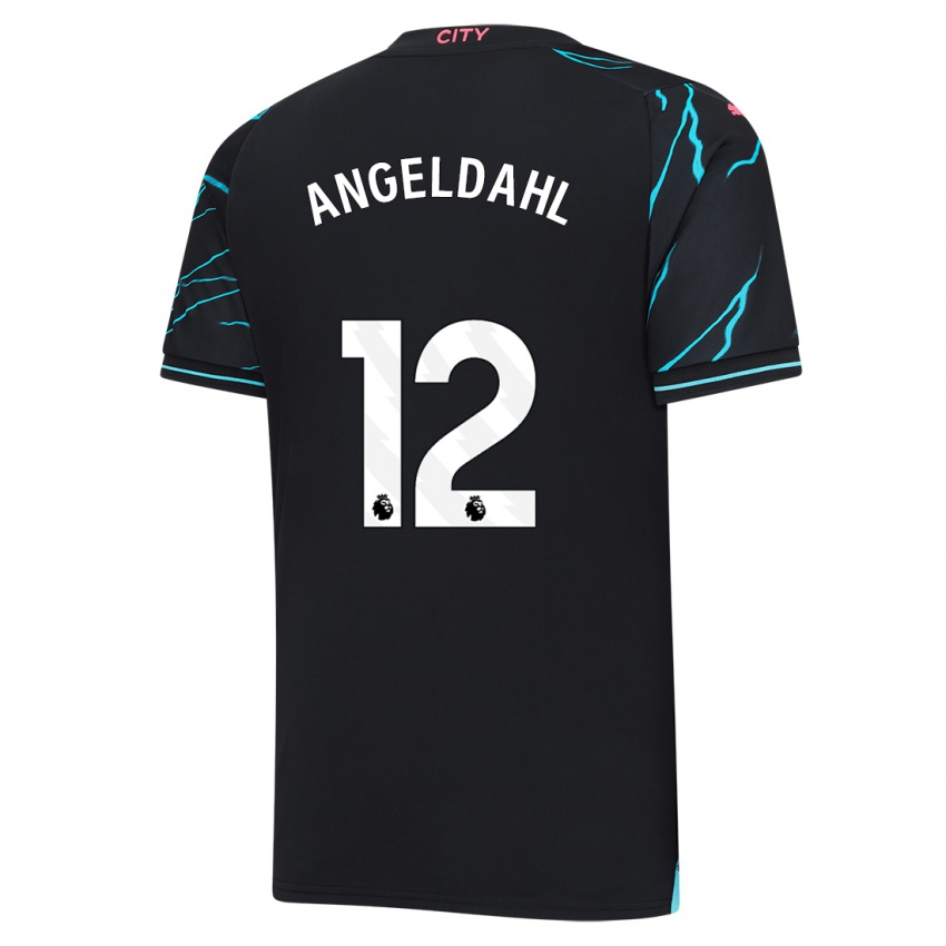 Hombre Camiseta Filippa Angeldahl #12 Azul Oscuro Equipación Tercera 2023/24 La Camisa Perú