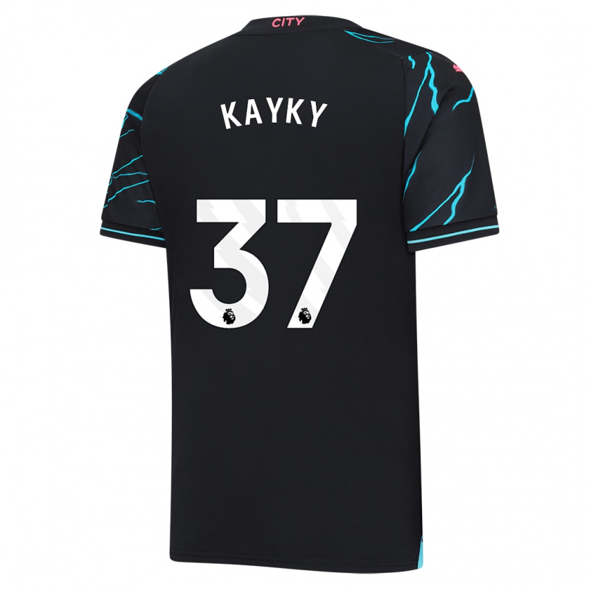 Hombre Camiseta Kayky #37 Azul Oscuro Equipación Tercera 2023/24 La Camisa Perú