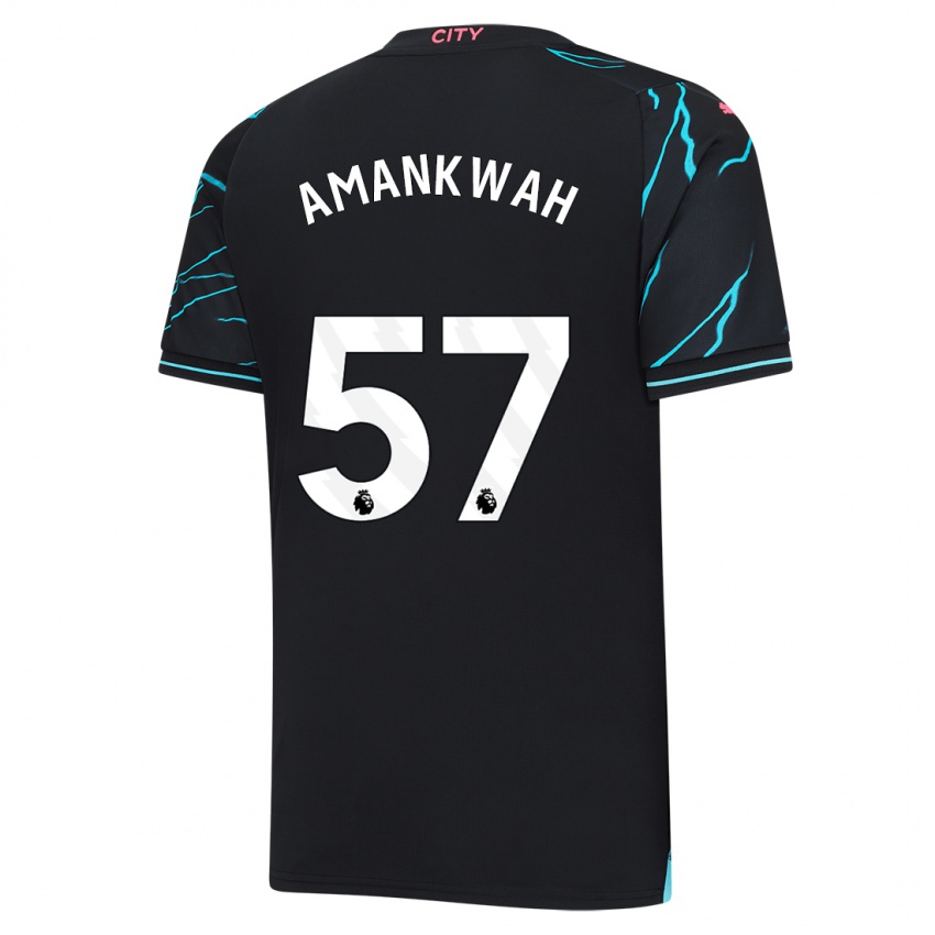 Hombre Camiseta Yeboah Amankwah #57 Azul Oscuro Equipación Tercera 2023/24 La Camisa Perú