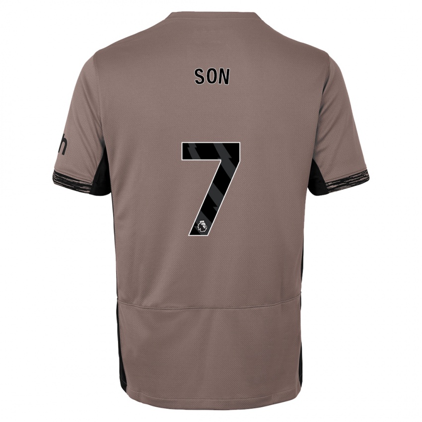 Hombre Camiseta Heung-Min Son #7 Beige Obscuro Equipación Tercera 2023/24 La Camisa Perú