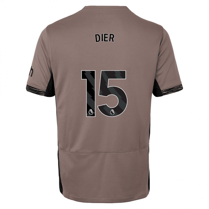 Hombre Camiseta Eric Dier #15 Beige Obscuro Equipación Tercera 2023/24 La Camisa Perú