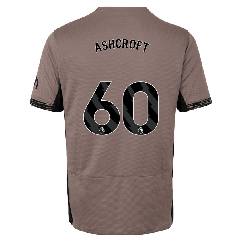 Hombre Camiseta Tyrell Ashcroft #60 Beige Obscuro Equipación Tercera 2023/24 La Camisa Perú