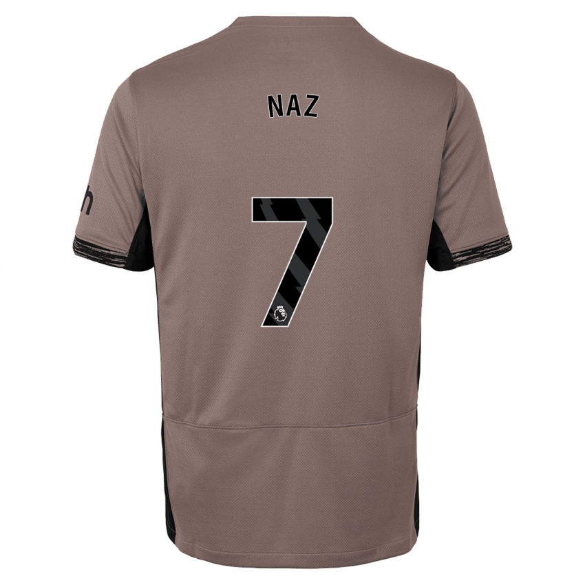 Hombre Camiseta Jessica Naz #7 Beige Obscuro Equipación Tercera 2023/24 La Camisa Perú