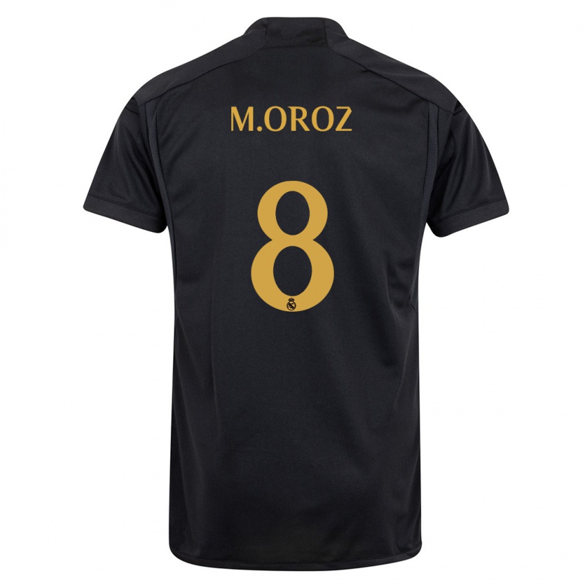 Hombre Camiseta Maite Oroz #8 Negro Equipación Tercera 2023/24 La Camisa Perú