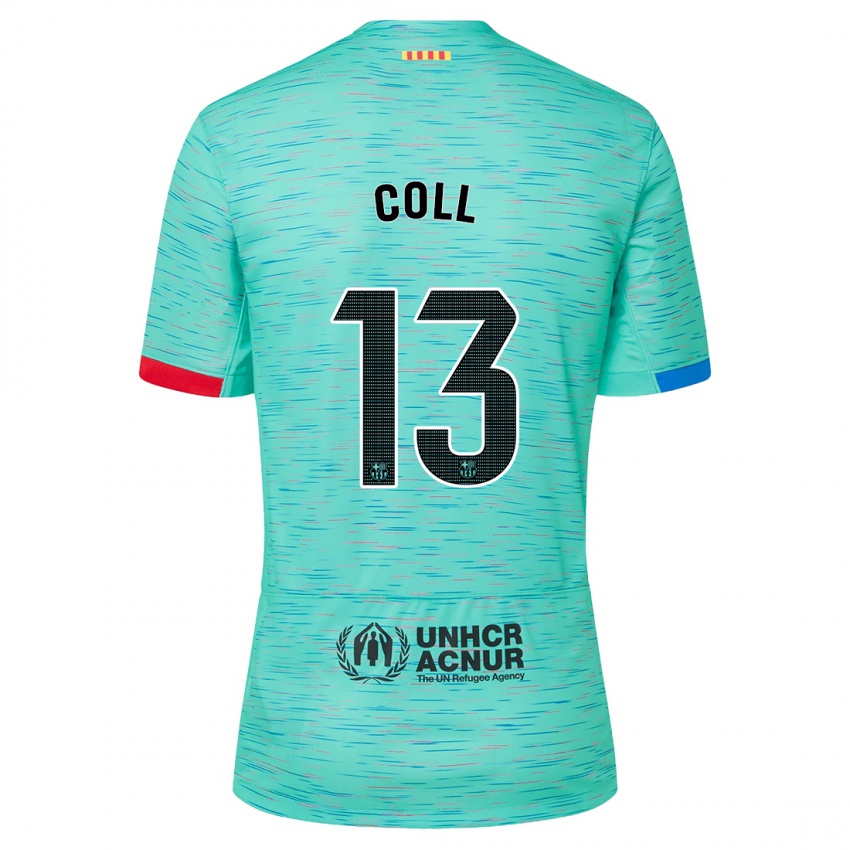 Hombre Camiseta Cata Coll #13 Aguamarina Clara Equipación Tercera 2023/24 La Camisa Perú