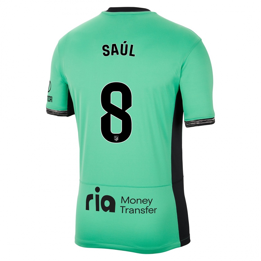 Hombre Camiseta Saul Niguez #8 Primavera Verde Equipación Tercera 2023/24 La Camisa Perú