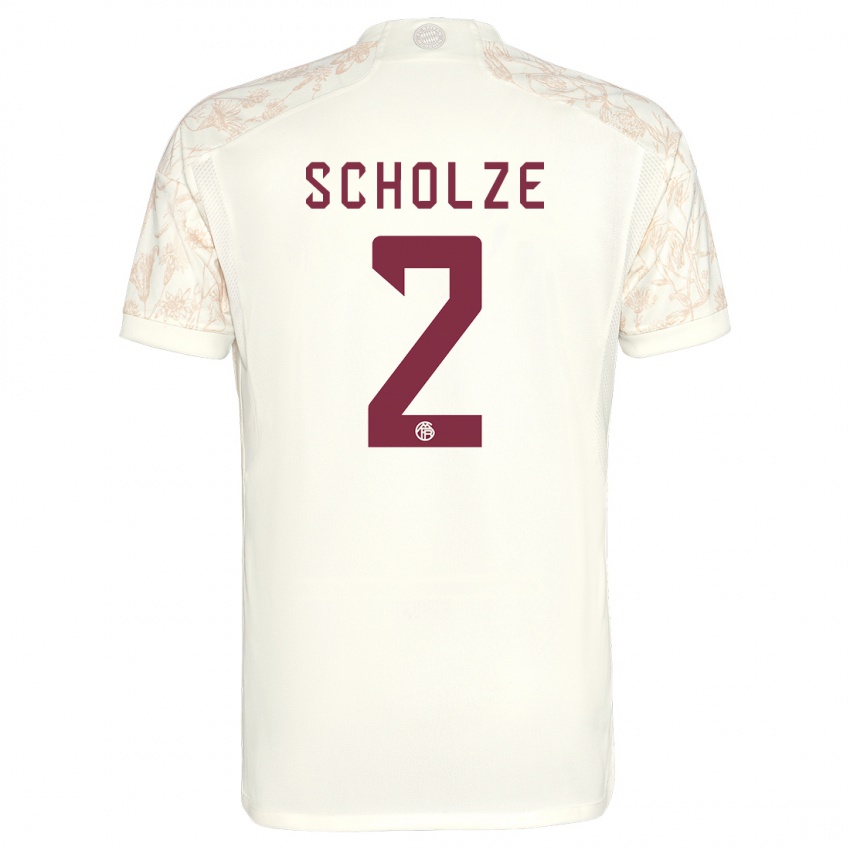 Hombre Camiseta Max Scholze #2 Blanquecino Equipación Tercera 2023/24 La Camisa Perú