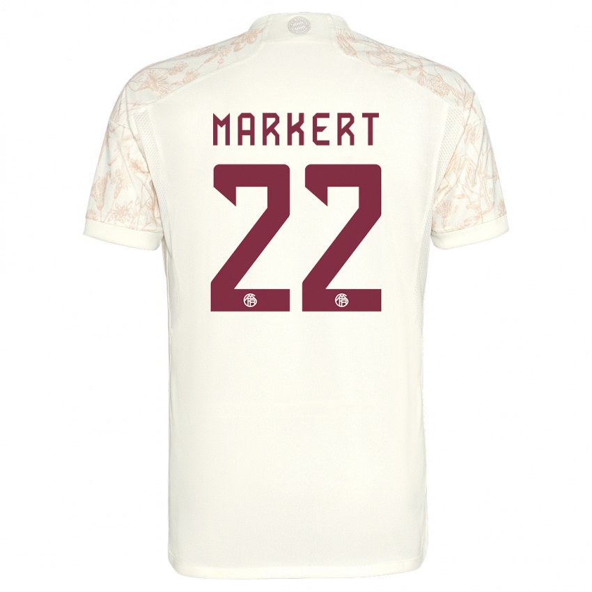 Hombre Camiseta Leon Markert #22 Blanquecino Equipación Tercera 2023/24 La Camisa Perú