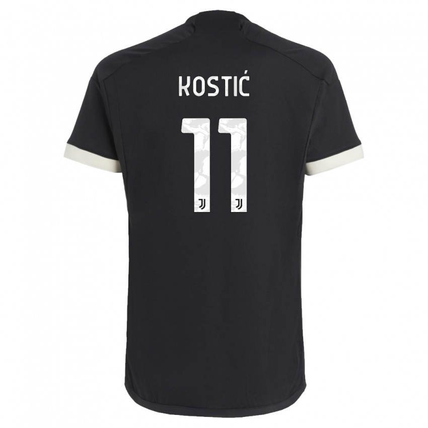 Hombre Camiseta Filip Kostic #11 Negro Equipación Tercera 2023/24 La Camisa Perú