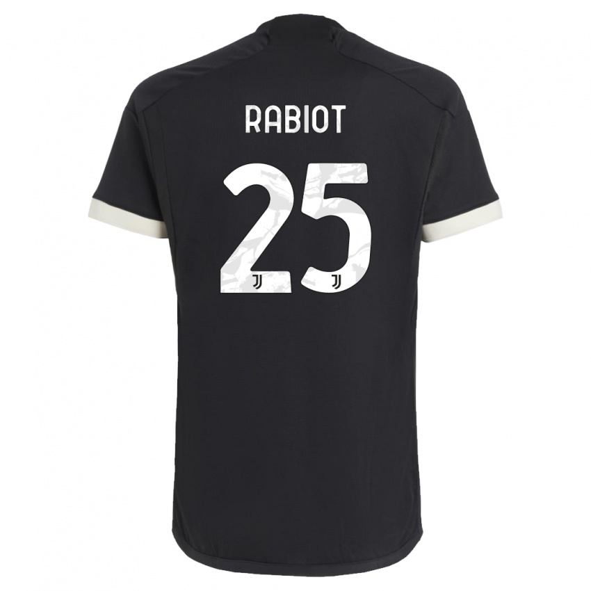 Hombre Camiseta Adrien Rabiot #25 Negro Equipación Tercera 2023/24 La Camisa Perú