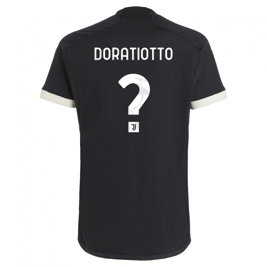 Hombre Camiseta Giulio Doratiotto #0 Negro Equipación Tercera 2023/24 La Camisa Perú