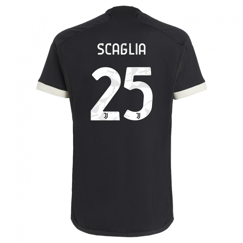 Hombre Camiseta Simone Scaglia #25 Negro Equipación Tercera 2023/24 La Camisa Perú