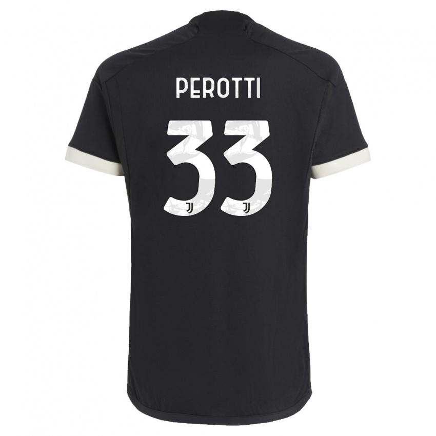 Hombre Camiseta Clemente Perotti #33 Negro Equipación Tercera 2023/24 La Camisa Perú